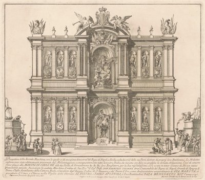 La Seconda Macchina per la Chinea del 1746: I Territori del Regno di Napoli da after Francisco Preciado de la Vega Miguel