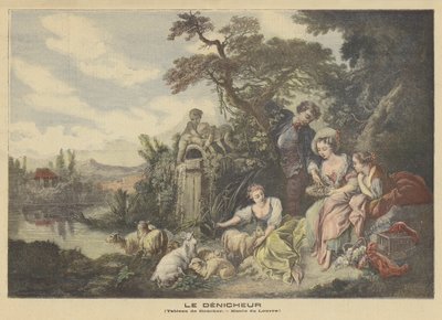 I doni del pastore, o Il nido da after Francois Boucher