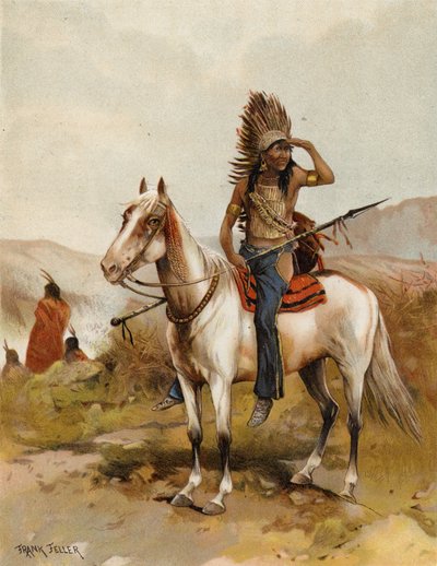 Un capo indiano Sioux da after Frank Feller