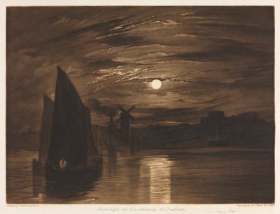 Chiaro di luna sul Medway a Chatham da after Frank Short