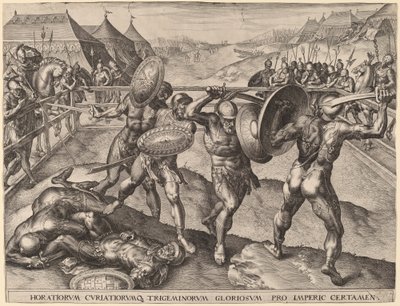 Battaglia degli Orazi e dei Curiazi da after Frans Floris I