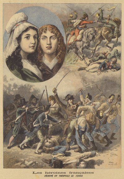 Eroine francesi: Félicité e Théophile de Fernig da after Frederic Theodore Lix