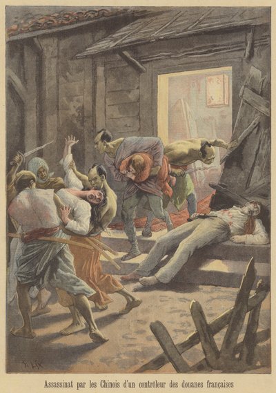 Omicidio di un doganiere francese da parte dei cinesi da after Frederic Theodore Lix
