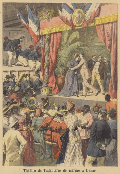 Teatro dei Marines francesi a Dakar, Senegal da after Frederic Theodore Lix