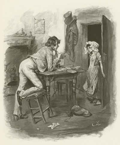 Dick Swiveller e la Marchesa da after Frederick Barnard