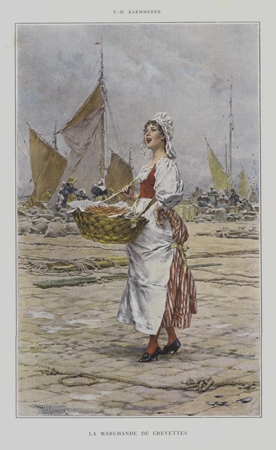 La venditrice di gamberetti da after Frederik Hendrik Kaemmerer