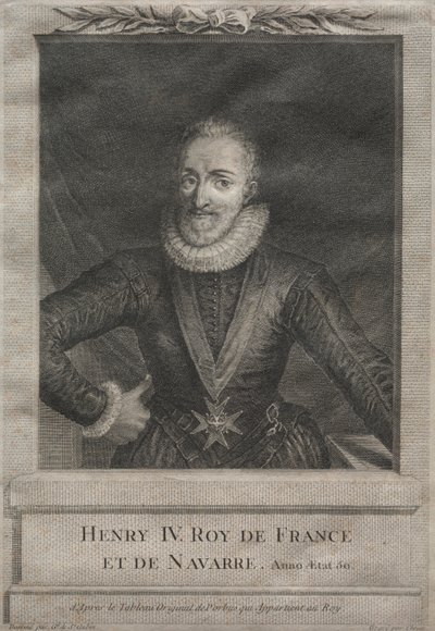 Enrico IV, Re di Francia da after Gabriel de Saint Aubin