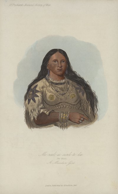 Mi-neek-ee-sunk-te-ka, Il visone, una ragazza Mandan da after George Catlin