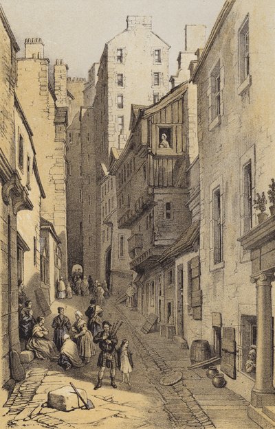 Fleshmarket Close, Edimburgo da after George Cattermole