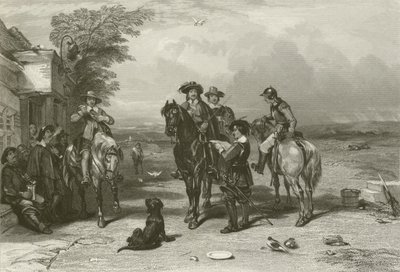 Il re nel suo viaggio verso gli scozzesi da after George Cattermole
