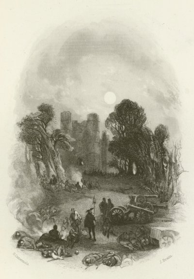 Il campo del re, prima del castello di Donnington da after George Cattermole