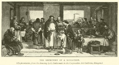 Il refettorio di un monastero da after George Cattermole