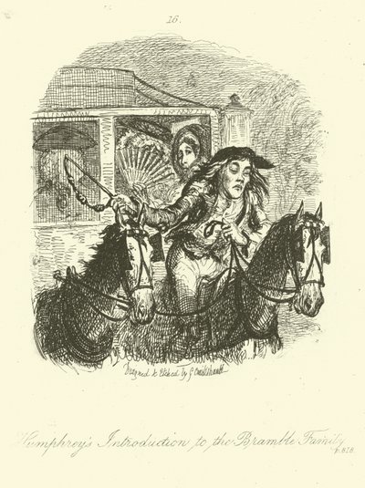 Illustrazione per Humphry Clinker di Tobias Smollett da after George Cruikshank