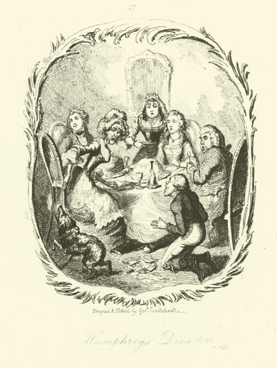 Illustrazione per Humphry Clinker di Tobias Smollett da after George Cruikshank