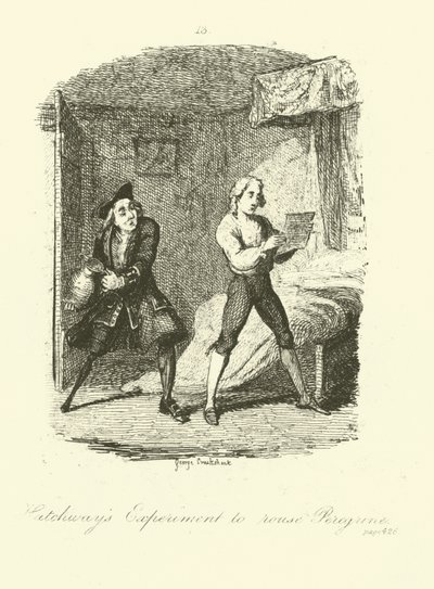 Illustrazione per Peregrine Pickle di Tobias Smollett da after George Cruikshank