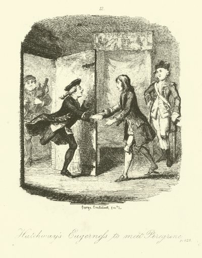 Illustrazione per Peregrine Pickle di Tobias Smollett da after George Cruikshank