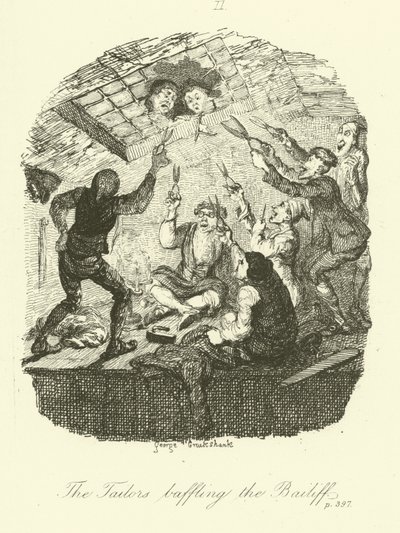 Illustrazione per Peregrine Pickle di Tobias Smollett da after George Cruikshank
