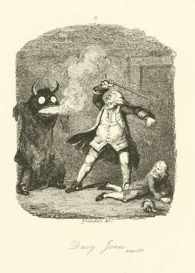 Illustrazione per Peregrine Pickle di Tobias Smollett da after George Cruikshank