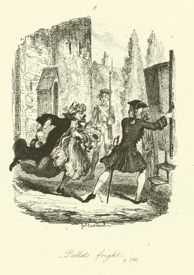 Illustrazione per Peregrine Pickle di Tobias Smollett da after George Cruikshank