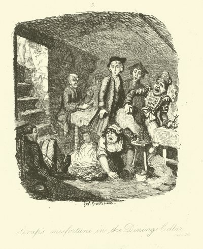 Illustrazione per Roderick Random di Tobias Smollett da after George Cruikshank