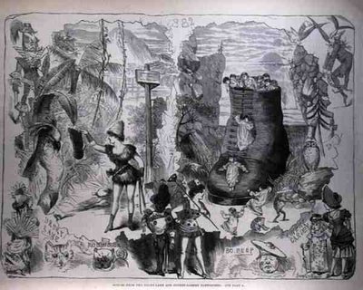 Scene dai Pantomimi di Drury Lane e Covent Garden, da The Illustrated London News, 7 gennaio 1882 da after George Cruikshank