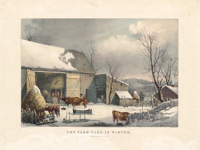 Il cortile della fattoria in inverno da after George Henry Durrie