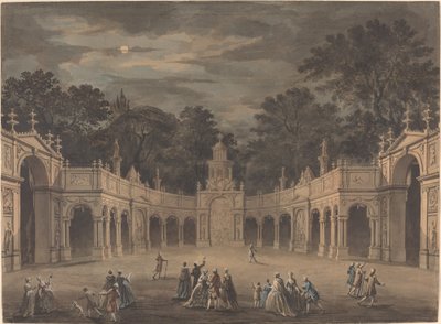 Un progetto per illuminazioni per celebrare il compleanno di Re Giorgio III da after Giovanni Battista Cipriani Robert Adam