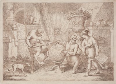 Chirone Insegna Geografia ad Achille da after Giovanni Benedetto Castiglione Gaetano Zompini