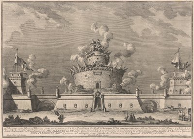 La Prima Macchina per la Chinea del 1759: Una Fortezza da after Giuseppe Palazzi Giuseppe Vasi after Paolo Posi