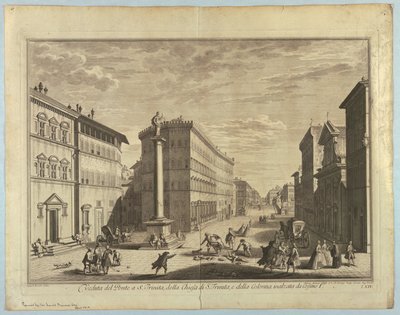 Veduta di Firenze, Tavola da "Scelta di XXIV Vedute delle principali contrade, piazze, chiese, e palazzi della Città di Firenze" da after Giuseppe Zocchi