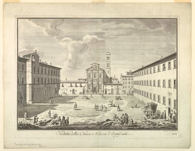 Veduta di Firenze, Tavola da "Scelta di XXIV Vedute delle principali contrade, piazze, chiese, e palazzi della Città di Firenze" da after Giuseppe Zocchi