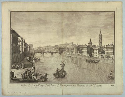 Veduta di Firenze, Tavola dalla "Scelta di XXIV Vedute delle principali contrade, piazze, chiese, e palazzi della Città di Firenze" da after Giuseppe Zocchi