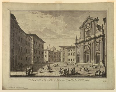 Veduta di Firenze, tavola da "Scelta di XXIV vedute delle principali contrade, piazze, chiese e palazzi della città di Firenze" da after Giuseppe Zocchi