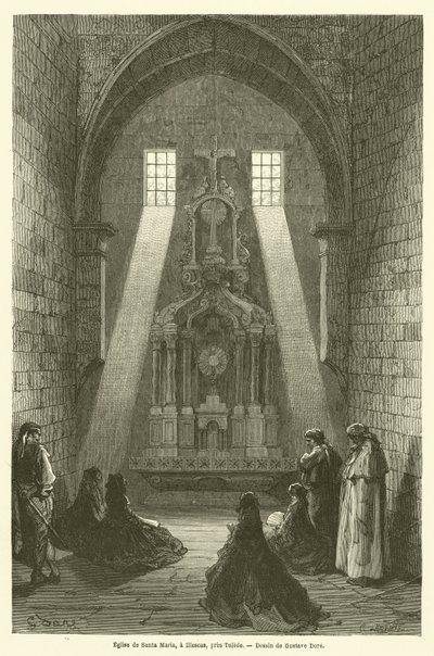 Chiesa di Santa Maria, a Illescas, vicino a Toledo da Gustave after Dore