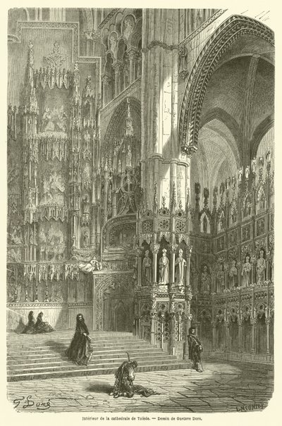 Interno della cattedrale di Toledo da Gustave after Dore