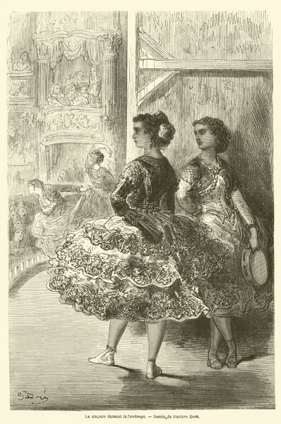 La Amparo danza il fandango da Gustave after Dore