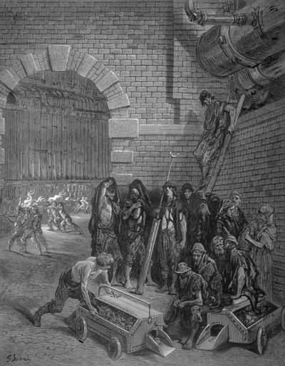 Lambeth Gasworks, da London, a Pilgrimage, scritto da William Blanchard Jerrold, pub. 1872 da Gustave after Dore