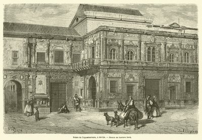 Palazzo del Municipio, a Siviglia da Gustave after Dore