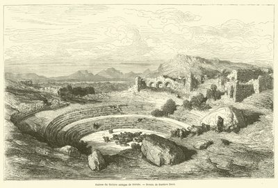 Rovine del teatro antico di Mérida da Gustave after Dore