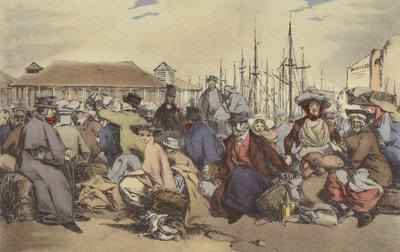 Mercato del pesce da after Henri Bonaventure Monnier