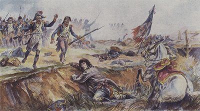 Napoleone Gettato dal Suo Cavallo nella Battaglia di Arcole, Italia, 1796 da after Henri Georges Jacques Chartier