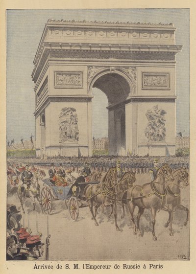 Arrivo dello Zar Nicola II di Russia a Parigi da after Henri Meyer