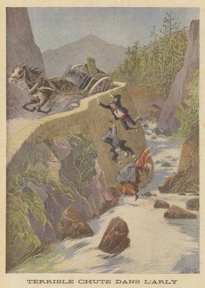 Incidente di carrozza presso il fiume Arly da after Henri Meyer