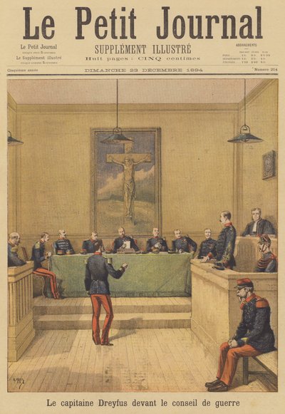 Corte marziale del capitano Alfred Dreyfus da after Henri Meyer