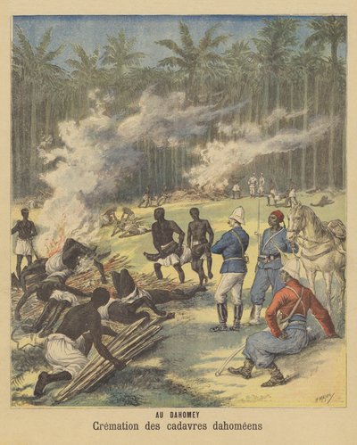 Cremazione dei corpi dei Dahomeani morti, Dahomey da after Henri Meyer