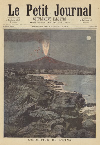 Eruzione del Monte Etna da after Henri Meyer
