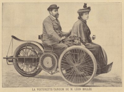 Leon Bollee tandem voiturette da after Henri Meyer