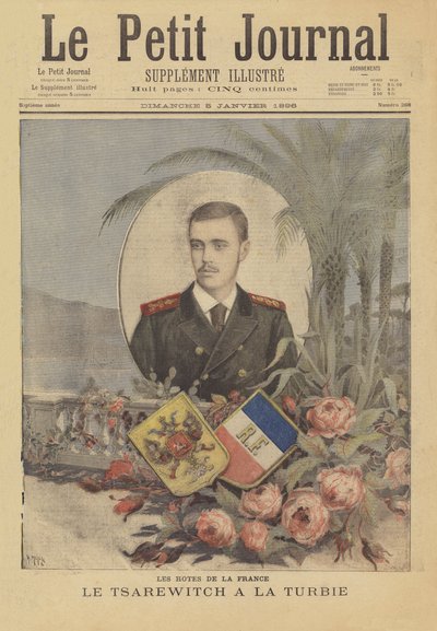 Visitatori reali in Francia: Lo tsarevich russo a La Turbie da after Henri Meyer