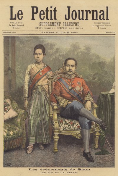 Il Re e la Regina del Siam da after Henri Meyer