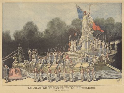 Il trionfo della Repubblica, carro alla festa nazionale che commemora il centenario da after Henri Meyer